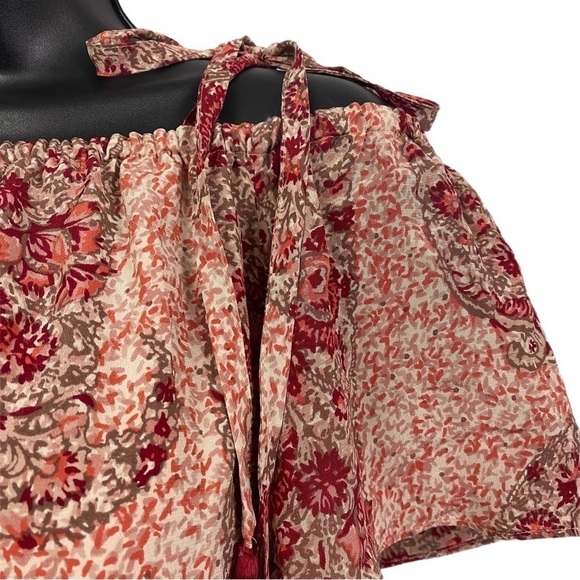 Nwt | Madewell Silk Cold-Shoulder Dress in Watercolor Paisley Size XS - Picture 8 of 13